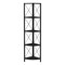 Monarch Specialties Bookshelf, Bookcase, Etagere, Corner, 4 Tier, 60"H, Office, Bedroom, Metal, Laminate, Black I 3649 - alternate 1